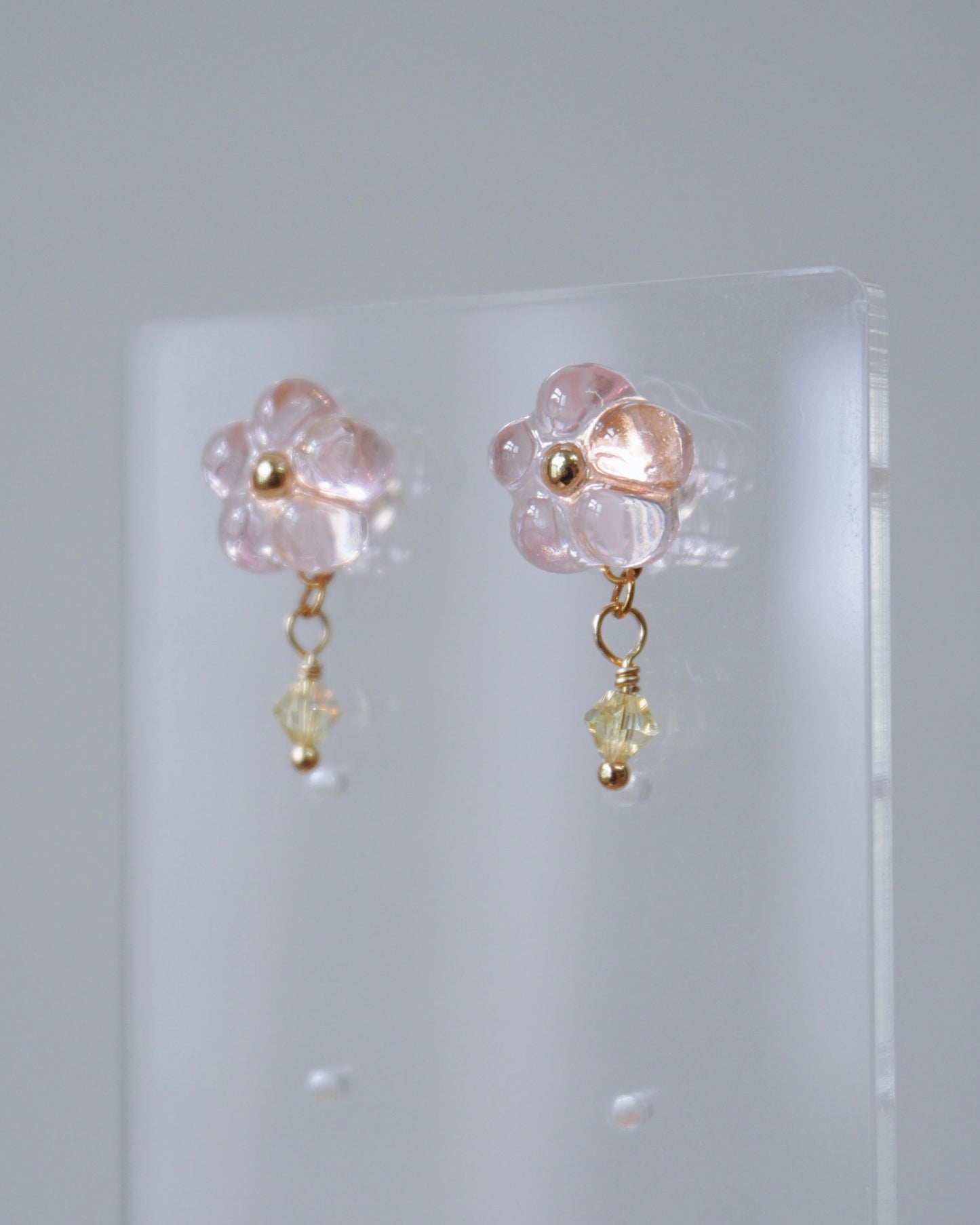 Crystal Bloom Earrings - Original [Peach/Lemon Crystal]