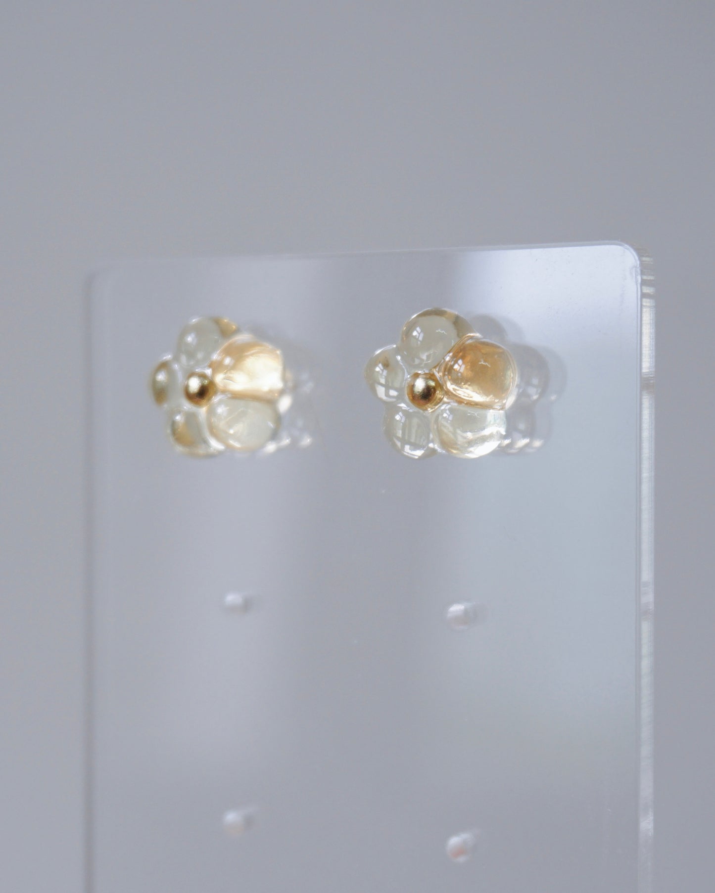Bloom Earrings & Ring Set - Triple Bloom [Glazed Osmanthus]