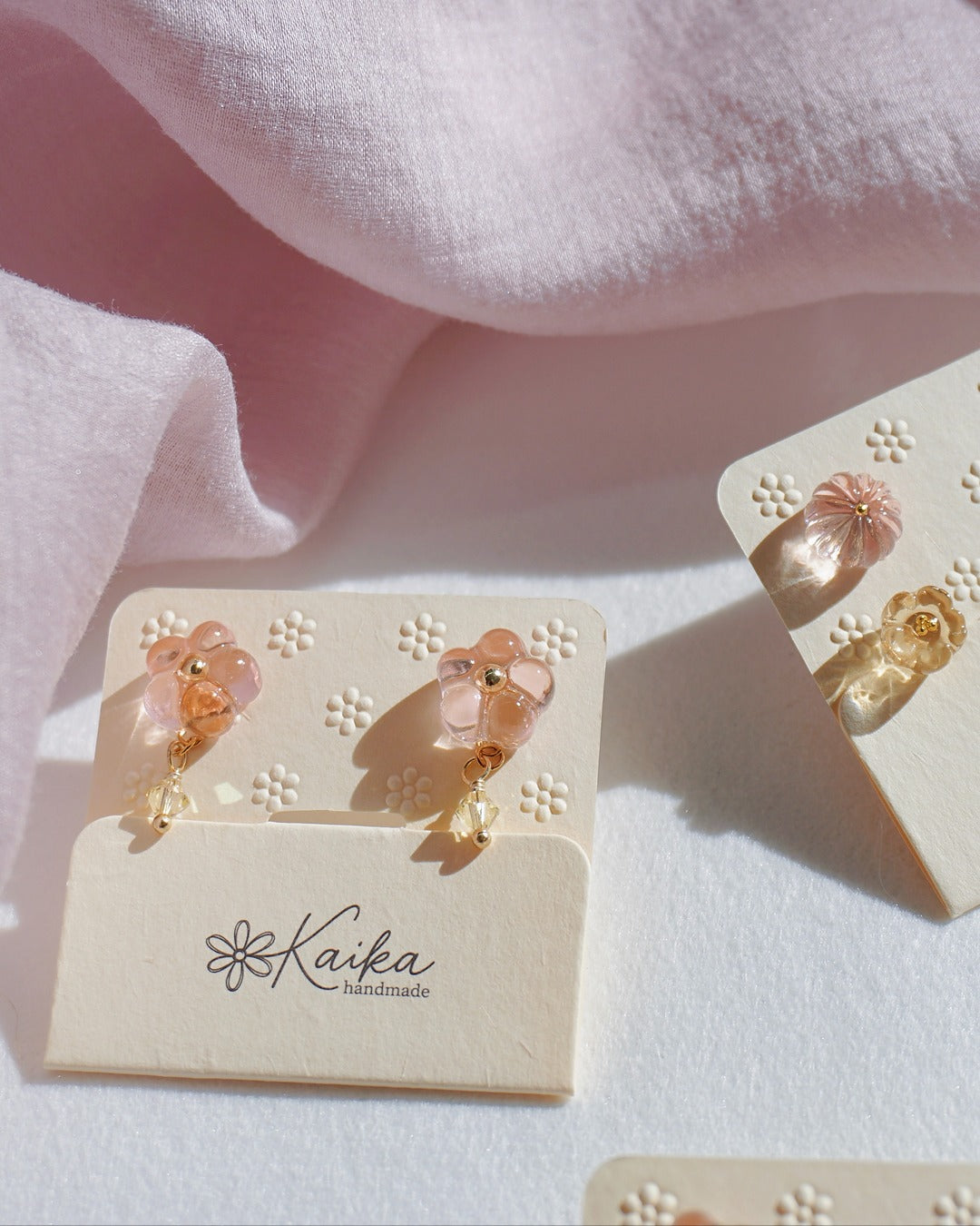 Crystal Bloom Earrings - Original [Peach/Lemon Crystal]