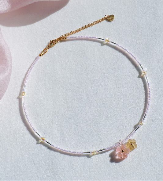Bloom Duet Necklace [Osmanthus/Peach]