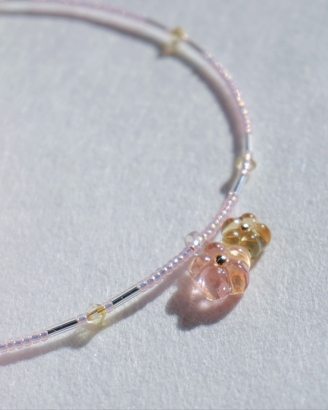 Bloom Duet Necklace [Osmanthus/Peach]