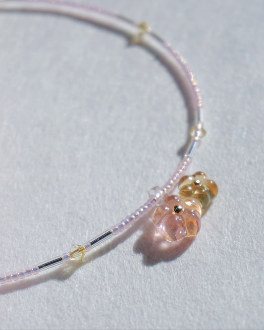 Bloom Duet Necklace [Osmanthus/Peach]