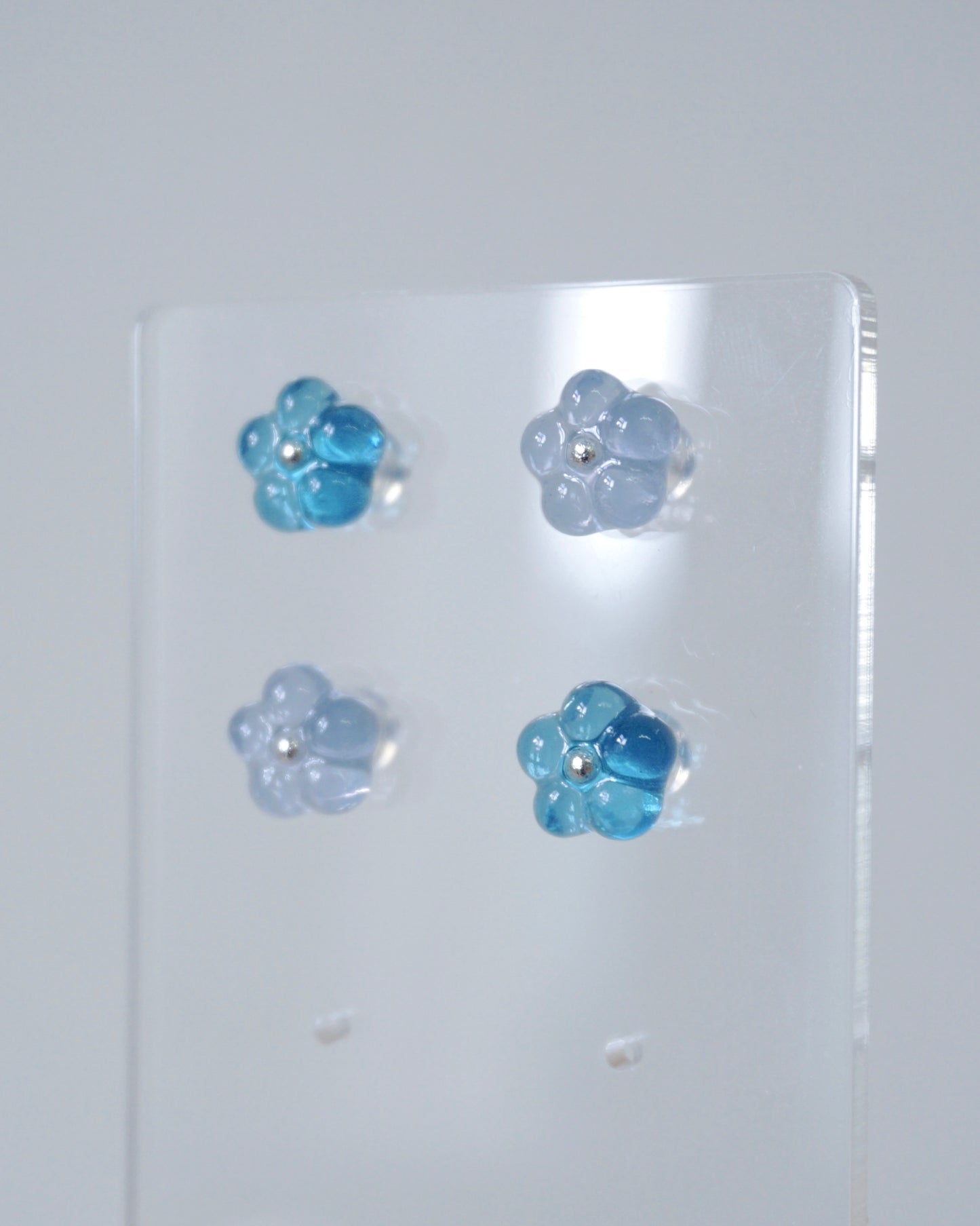 Bloom Earrings Set - Mini [Powder Blue/Ciel]
