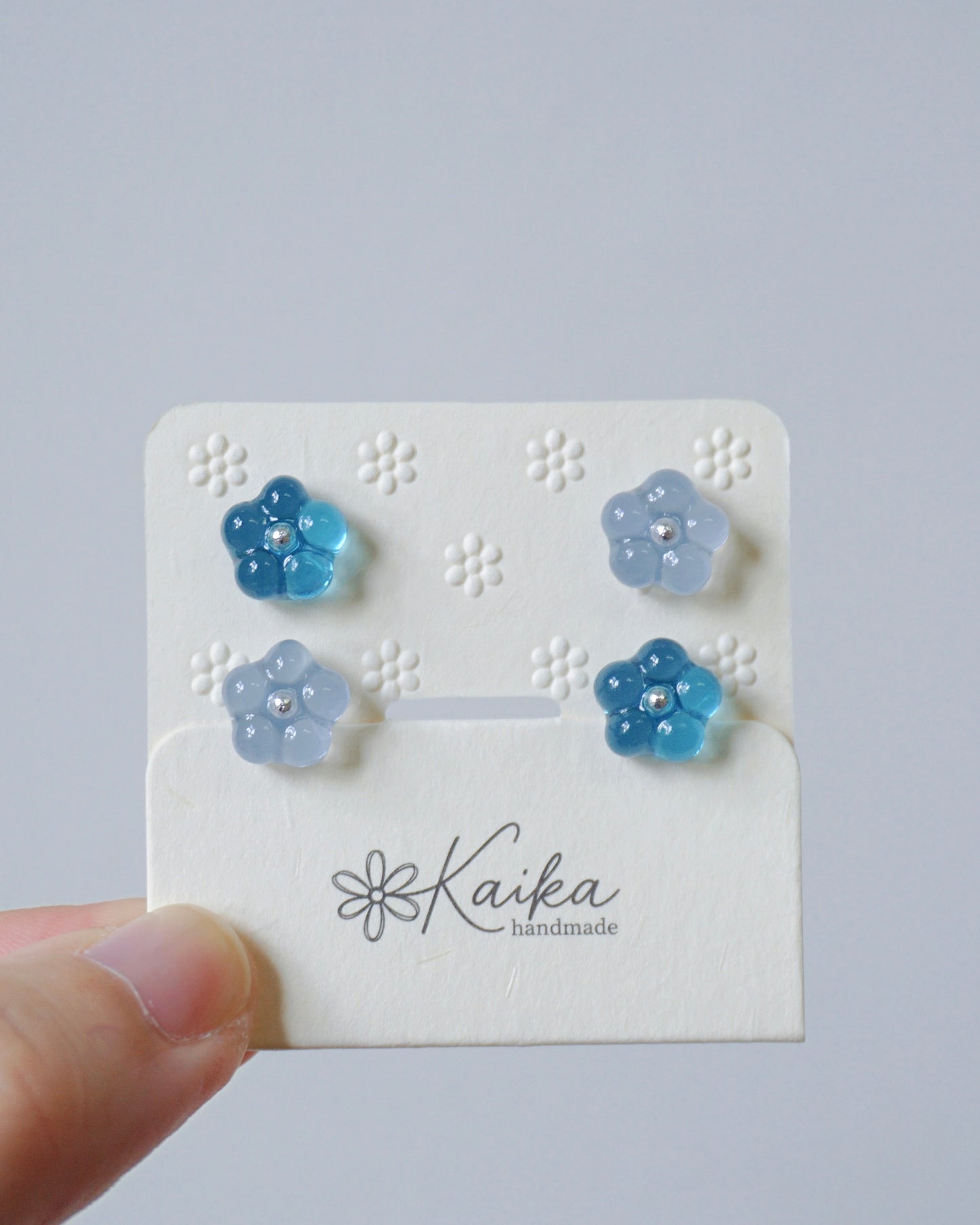 Bloom Earrings Set - Mini [Powder Blue/Ciel]