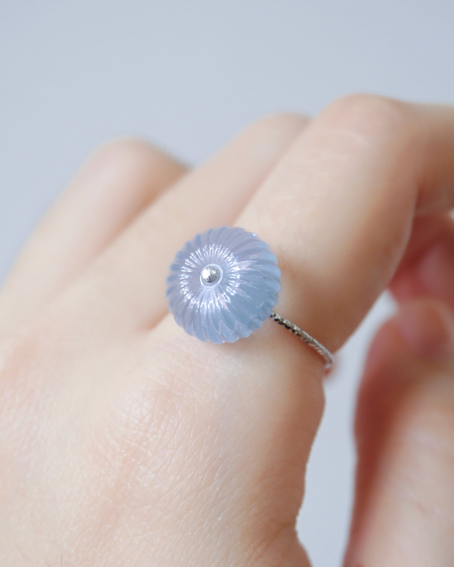 Fluted Pod Ring [Powder Blue]