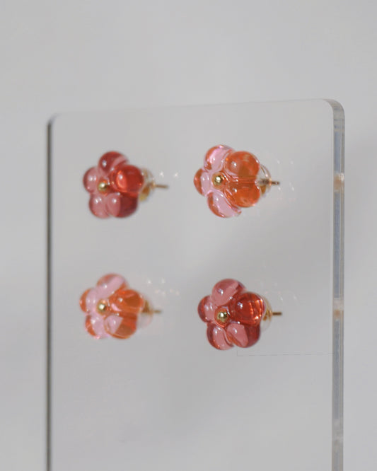 Bloom Earrings Set - Mini [Raspberry Swirl]