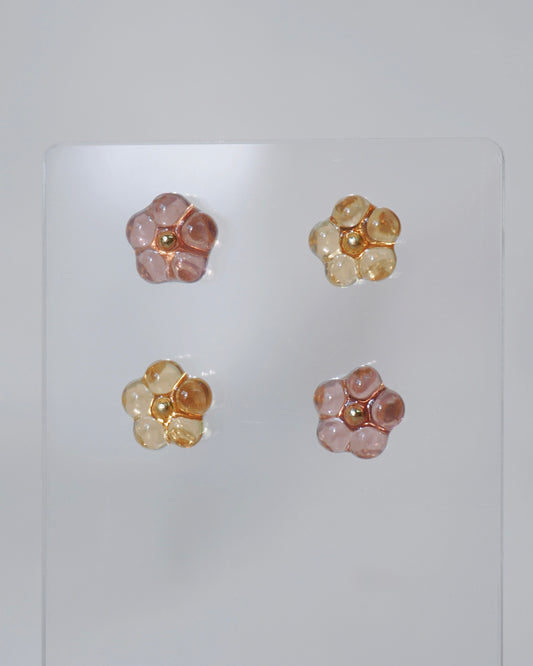 Bloom Earrings Set - Mini [Honey Oak]