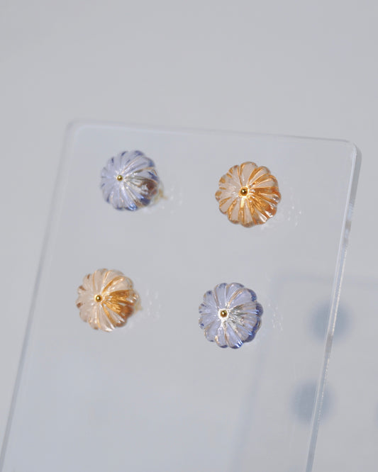 Dahlia Earrings Set - Mini [Pumpkin Patch]