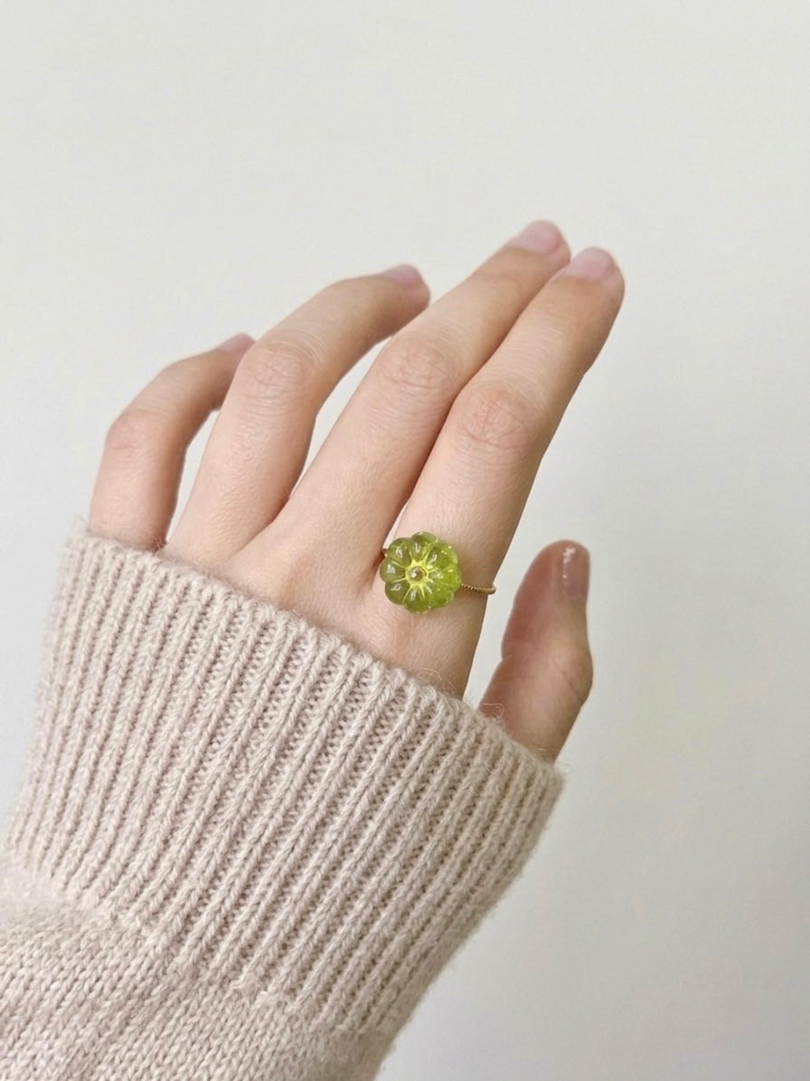 [Lime Soda] Bloom Earrings & Ring Set