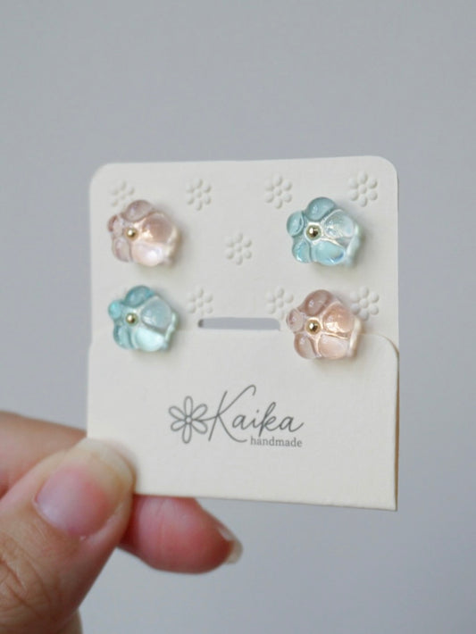 Bloom Earrings Set - Mini [Sakura/Celeste]