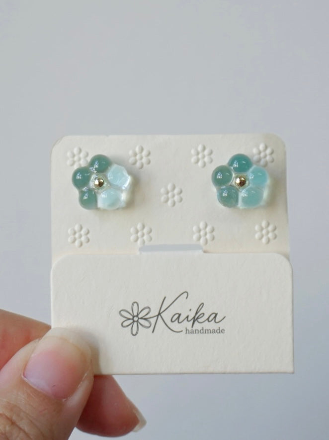 Bloom Earrings - Original [Glazed Celeste]