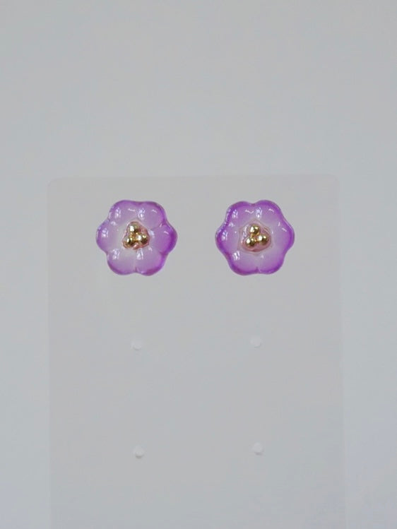 Bubble Rosette Earrings [Orchid]