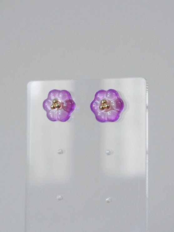 Bubble Rosette Earrings [Orchid]