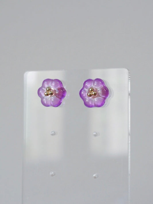 Bubble Rosette Earrings [Orchid]