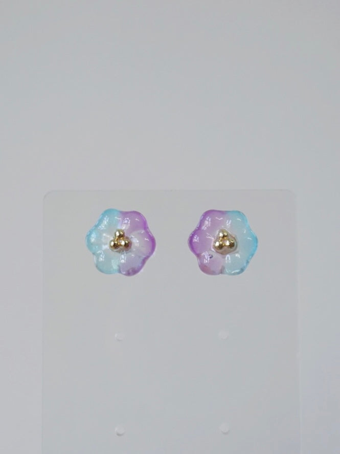 Bubble Rosette Earrings [Ice Lavender]