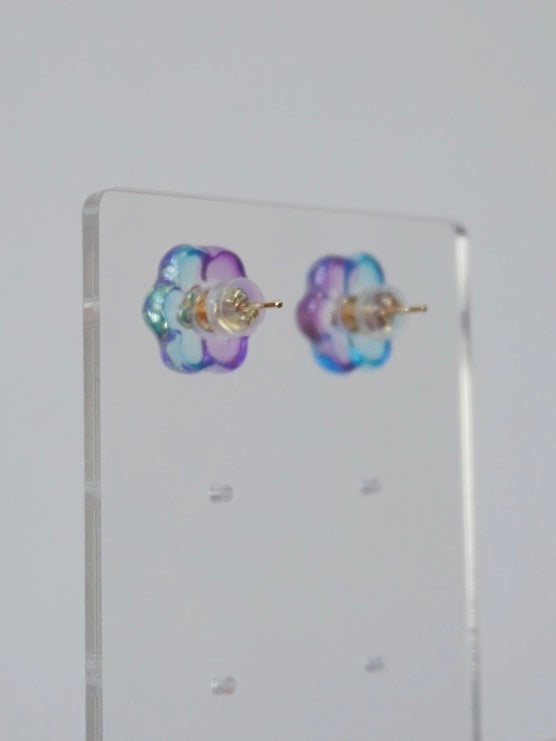 Bubble Rosette Earrings [Ice Lavender]