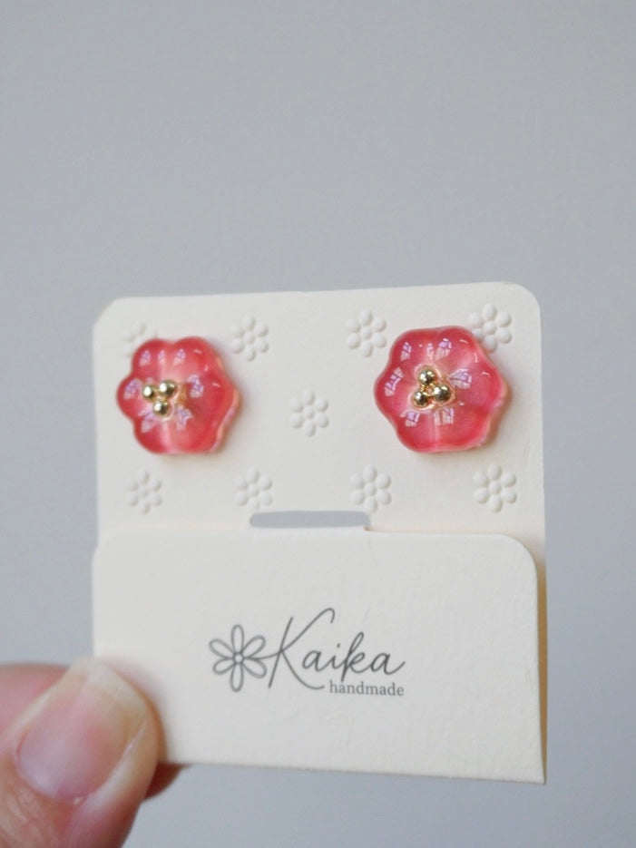 Bubble Rosette Earrings [Summer Flush]