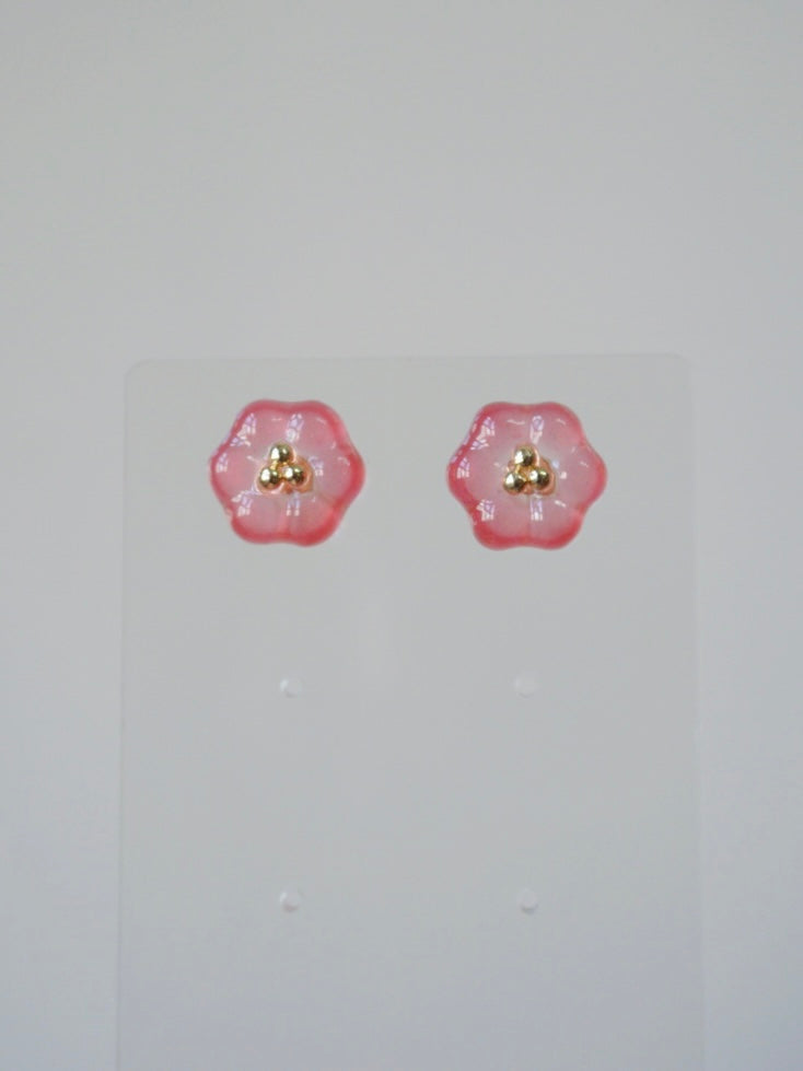 Bubble Rosette Earrings [Summer Flush]