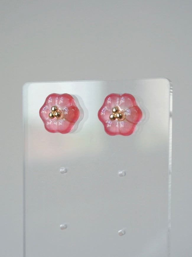 Bubble Rosette Earrings [Summer Flush]