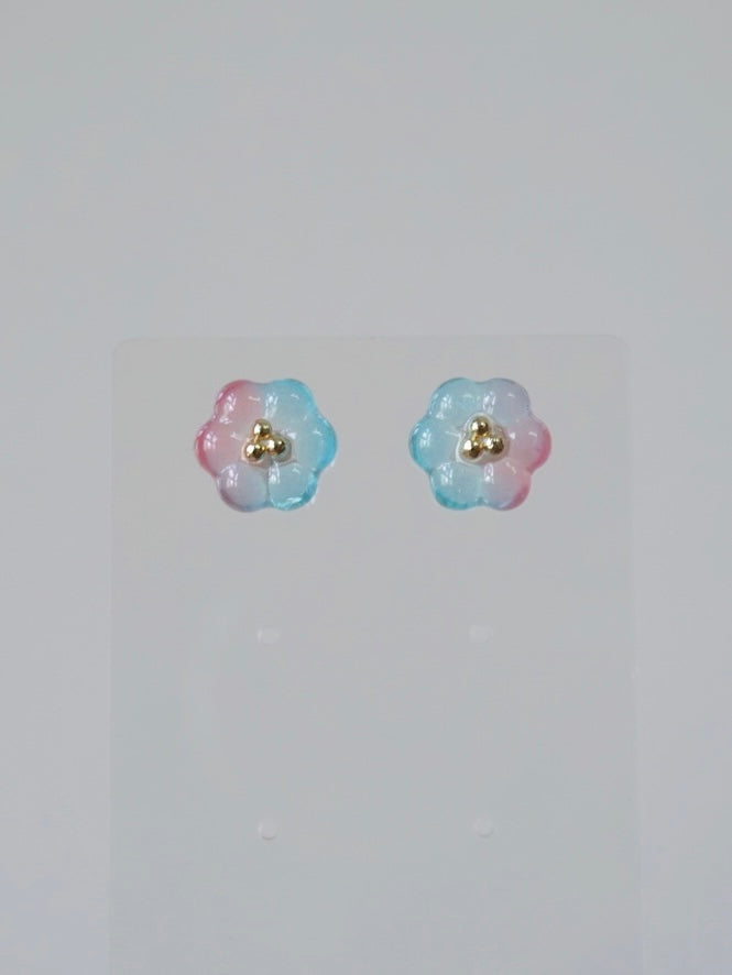 Bubble Rosette Earrings [Pink Lake]