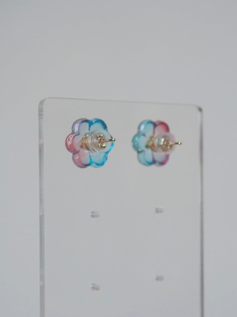 Bubble Rosette Earrings [Pink Lake]
