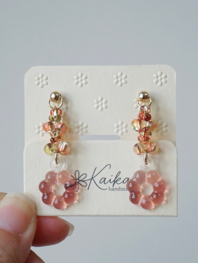 Floral Halo Drop Earrings [Garden Dream]