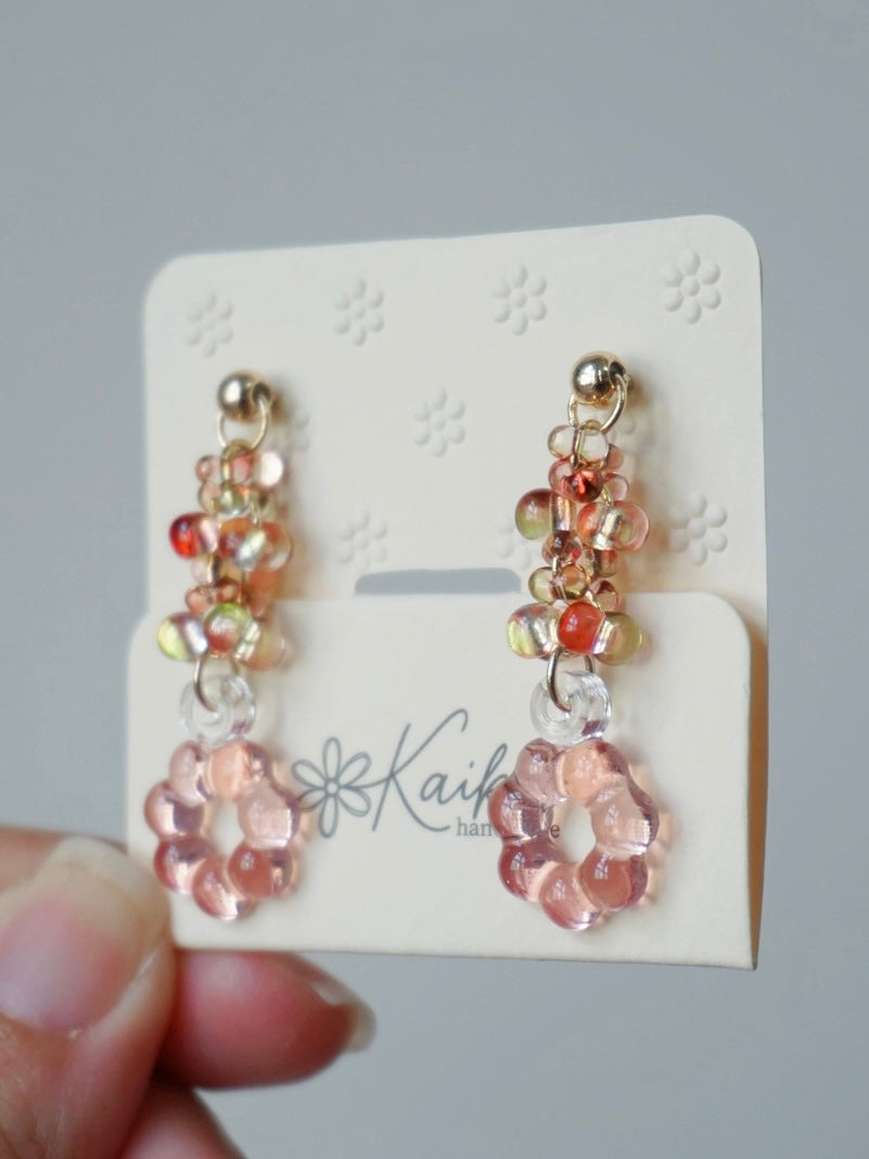 Floral Halo Drop Earrings [Garden Dream]