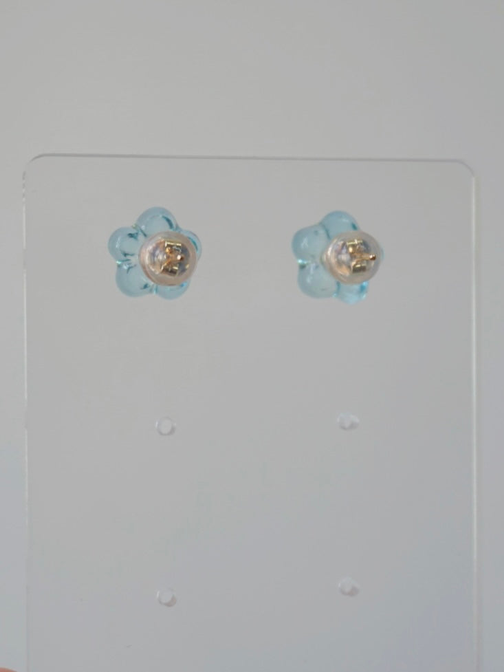Triple Bloom Earrings & Ring Set [Glazed Celeste]