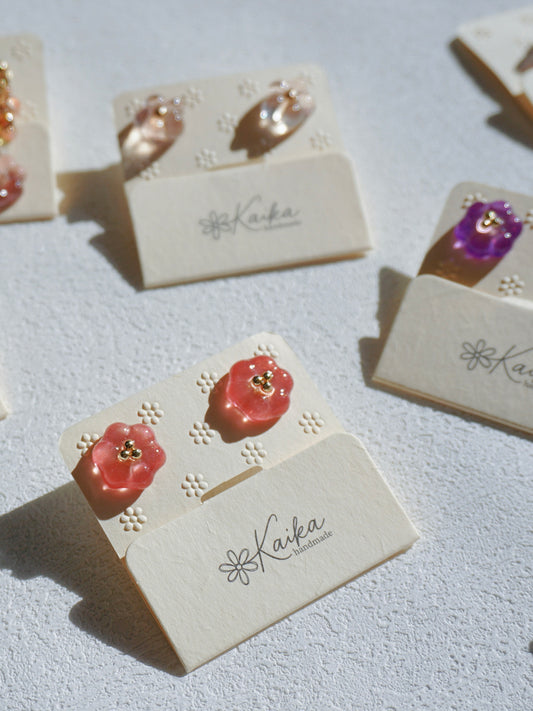Bubble Rosette Earrings [Summer Flush]