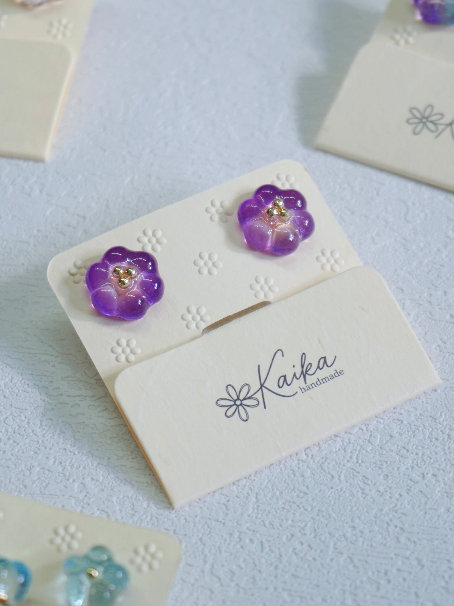 Bubble Rosette Earrings [Orchid]