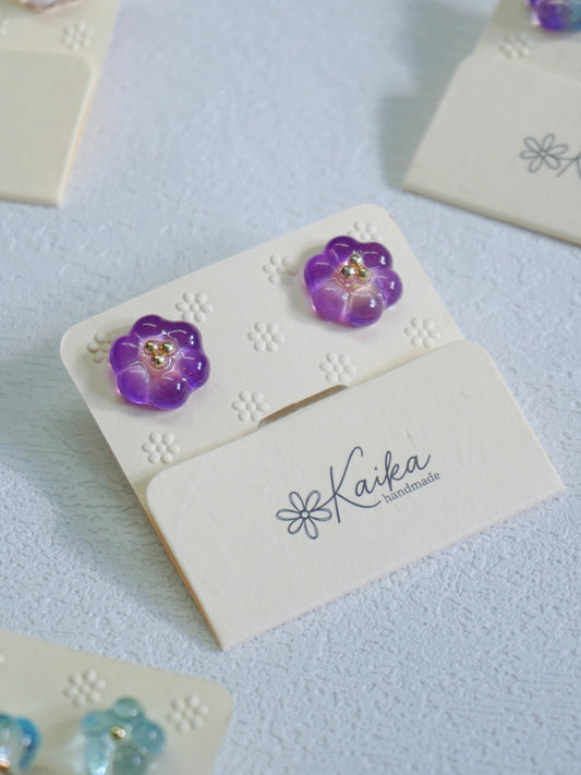 Bubble Rosette Earrings [Orchid]