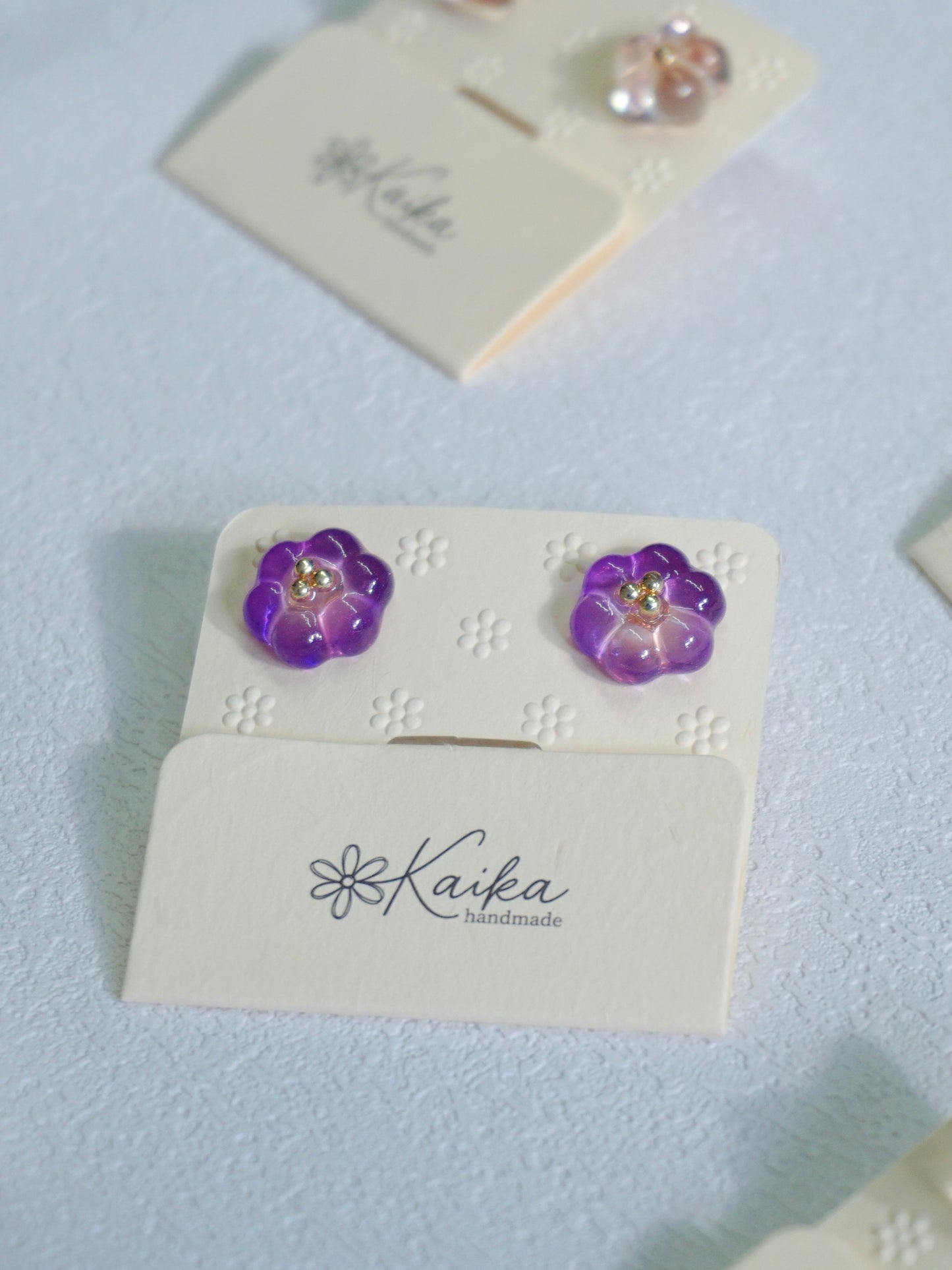Bubble Rosette Earrings [Orchid]