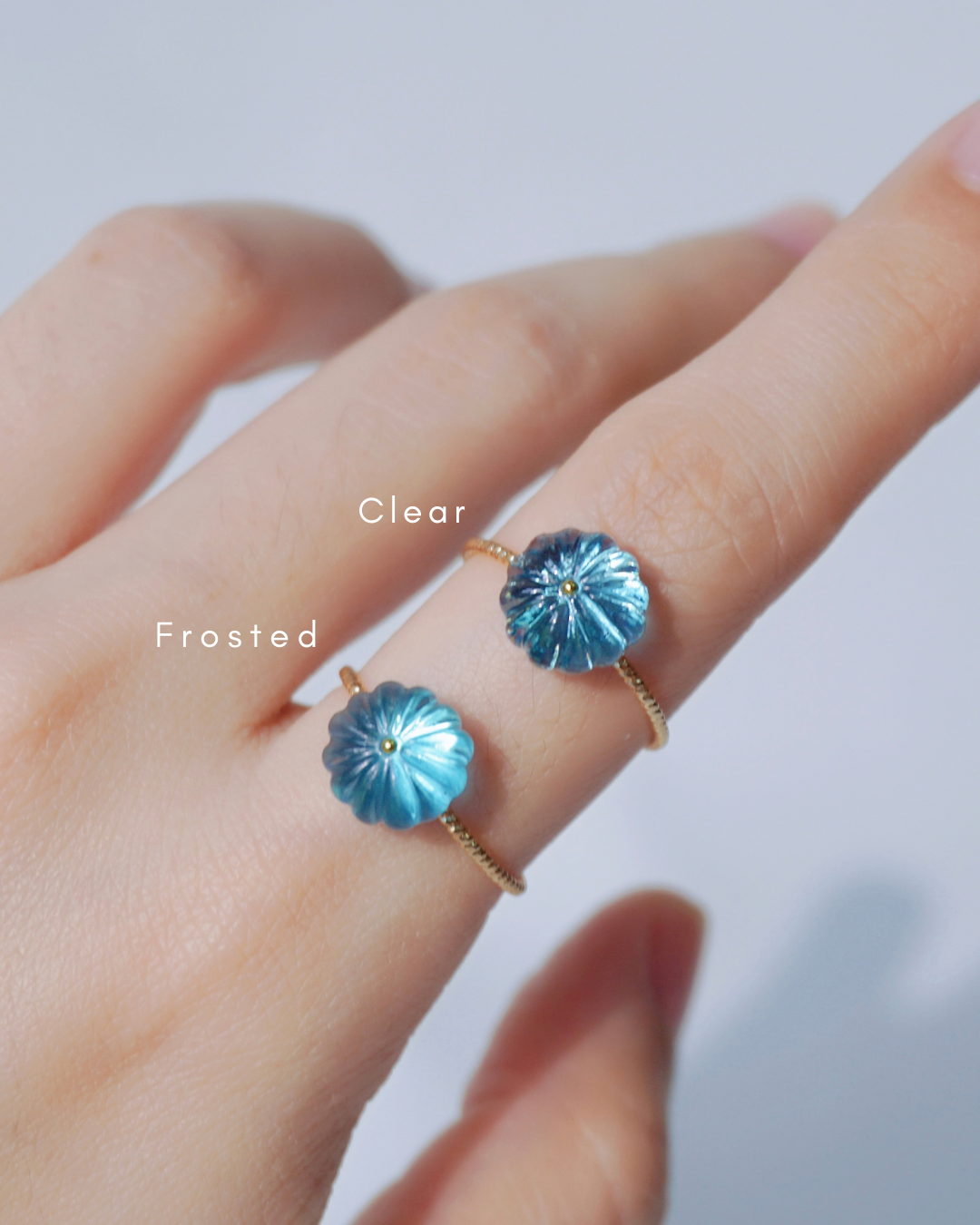 Dahlia Ring - Mini [Cyan]