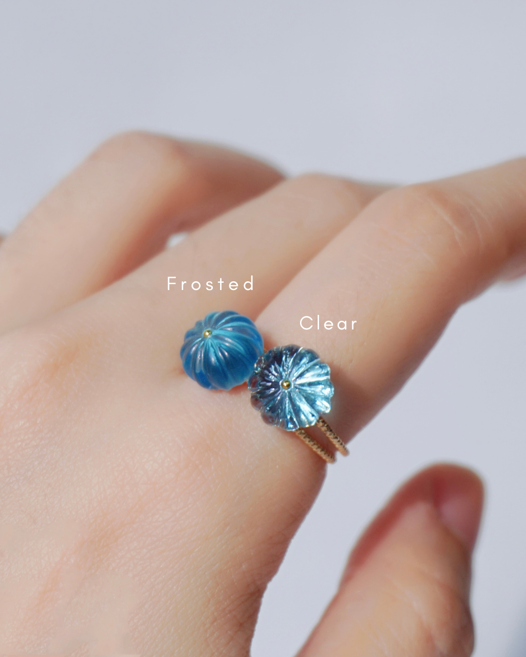 Dahlia Ring - Mini [Cyan]